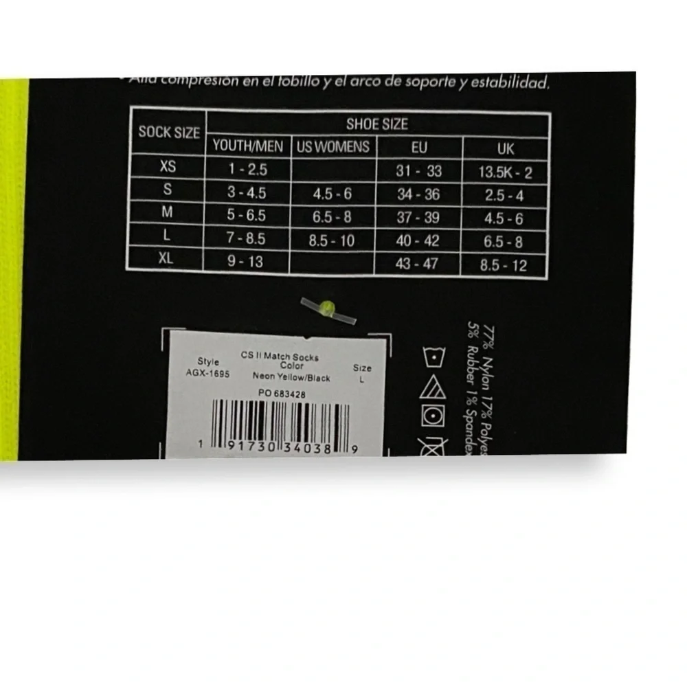 NWT Unisex Soccer Socks Size L (See Size Chart)